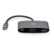Picture of C2G USB-C 3-in-1 Mini Dock with HDMI, USB-A, and USB-C Power Delivery up to 100W - 4K 60Hz