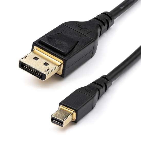 Picture of StarTech.com 6ft (2m) VESA Certified Mini DisplayPort to DisplayPort 1.4 Cable - 8K 60Hz HBR3 HDR - Super UHD mDP to DP 1.4 Cord - Slim (34 AWG) Ultra HD 4K 120Hz - Monitor/Video Cable