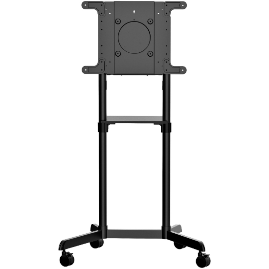 Picture of StarTech.com Mobile TV Cart - Portable Rolling TV Stand for 37-70" VESA Display (154lb/70kg) - TV Stand w/Shelf & Storage Compartment - Rotate/Tilt Display - Universal TV Mount on Wheels