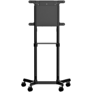 Picture of StarTech.com Mobile TV Cart - Portable Rolling TV Stand for 37-70" VESA Display (154lb/70kg) - TV Stand w/Shelf & Storage Compartment - Rotate/Tilt Display - Universal TV Mount on Wheels