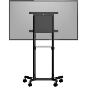 Picture of StarTech.com Mobile TV Cart - Portable Rolling TV Stand for 37-70" VESA Display (154lb/70kg) - TV Stand w/Shelf & Storage Compartment - Rotate/Tilt Display - Universal TV Mount on Wheels