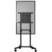 Picture of StarTech.com Mobile TV Cart - Portable Rolling TV Stand for 37-70" VESA Display (154lb/70kg) - TV Stand w/Shelf & Storage Compartment - Rotate/Tilt Display - Universal TV Mount on Wheels