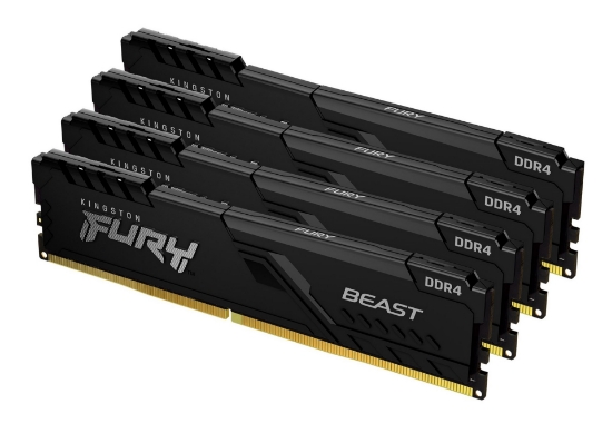 Picture of Kingston Technology FURY Beast 128GB 3200MT/s DDR4 CL16 DIMM (Kit of 4) Black