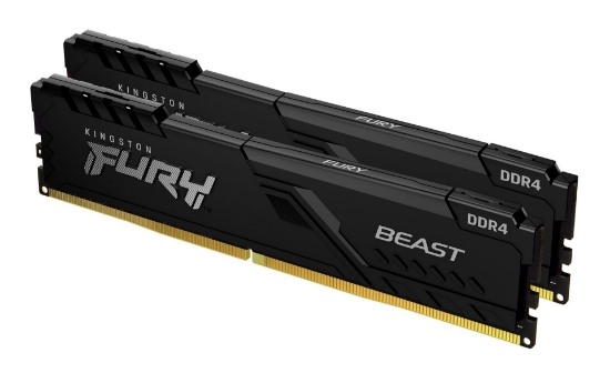 Picture of Kingston Technology FURY Beast 32GB 3200MT/s DDR4 CL16 DIMM (Kit of 2) 1Gx8 Black