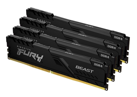 Picture of Kingston Technology FURY Beast 128GB 3600MT/s DDR4 CL18 DIMM (Kit of 4) Black