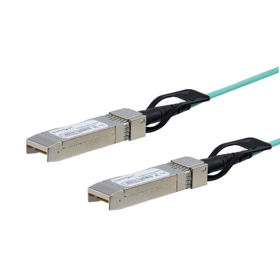 Picture of StarTech.com Cisco SFP-10G-AOC3M Compatible 3m/9.84ft 10G SFP+ to SFP+ AOC Cable - 10GbE SFP+ Active Optical Fiber - 10Gbps SFP Plus/Mini GBIC/Transceiver Module Cable - Firepower ASR1000
