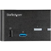 Picture of StarTech.com 2 Port Dual Monitor HDMI KVM Switch - 4K 60Hz Ultra HD HDR - Desktop 4K HDMI 2.0 KVM Switch with 2 Port USB 3.0 Hub (5Gbps) & 4x USB 2.0 HID, Audio - Hotkey Switching - TAA