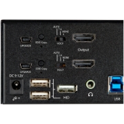 Picture of StarTech.com 2 Port Dual Monitor HDMI KVM Switch - 4K 60Hz Ultra HD HDR - Desktop 4K HDMI 2.0 KVM Switch with 2 Port USB 3.0 Hub (5Gbps) & 4x USB 2.0 HID, Audio - Hotkey Switching - TAA