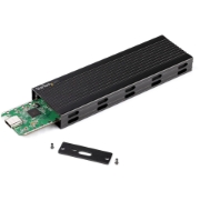 Picture of StarTech.com USB-C 10Gbps to M.2 NVMe or M.2 SATA SSD Enclosure - Portable External M.2 PCIe/SATA NGFF SSD Aluminum Case - USB Type-C & USB-A Host Cables - Supports 2230/2242/2260/2280