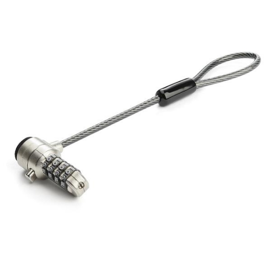 Picture of StarTech.com Universal Laptop Cable Lock Expansion Loop - 6” (15cm) Anti Theft 4-Digit Combination K-Slot Lock - Computer Security Cable to Create Twin/Multi-Head Lock for Multiple Devices