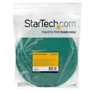 Picture of StarTech.com 50ft Hook and Loop Roll - Cut-to-Size Reusable Cable Ties - Bulk Industrial Wire Fastener Tape /Adjustable Fabric Wraps Green / Resuable Self Gripping Cable Management Straps
