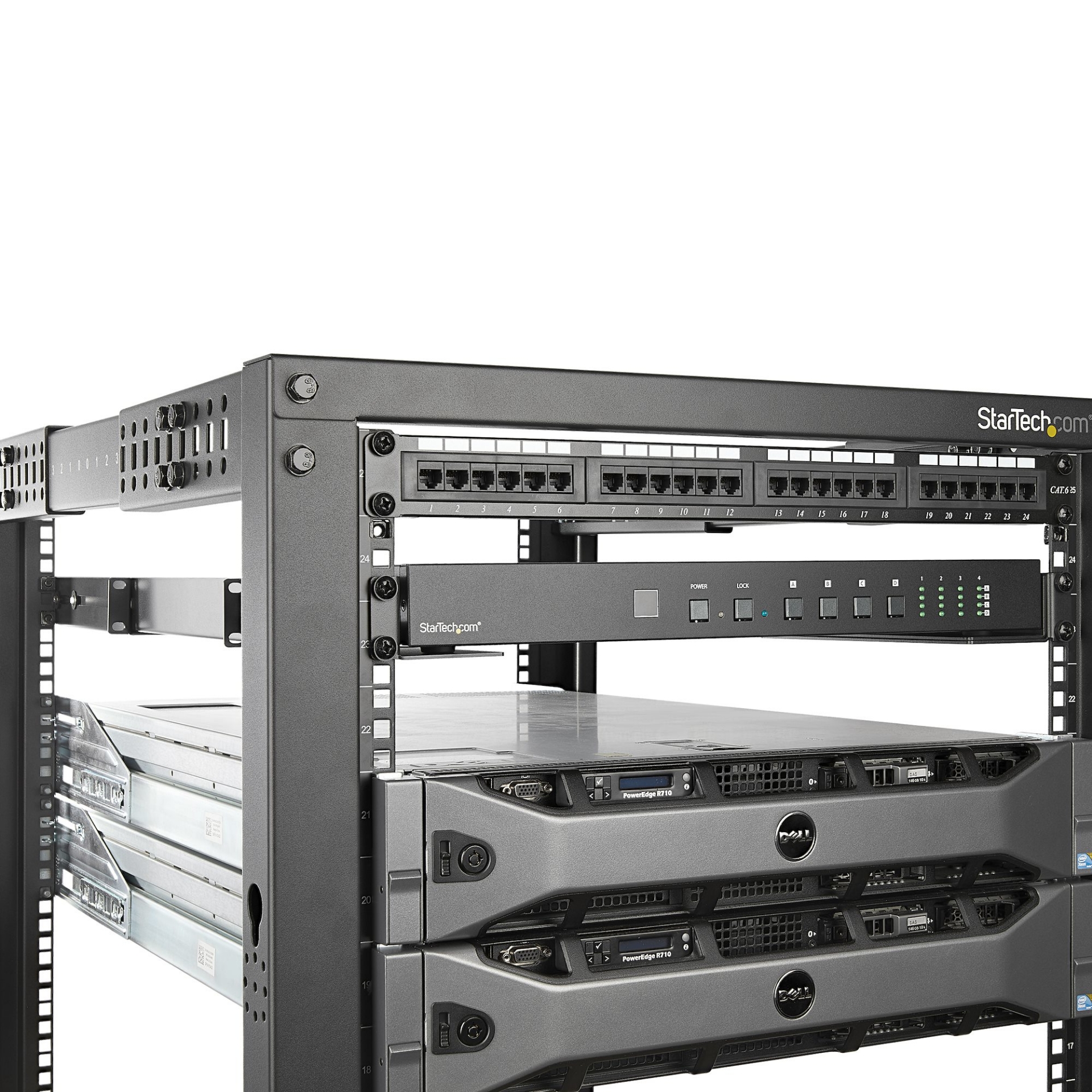 StarTech.com 1U 19 inch Server Rack Rails - 24-36 inch Adjustable Depth ...
