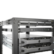 Picture of StarTech.com 1U 19 inch Server Rack Rails - 24-36 inch Adjustable Depth - Universal 4 Post Rack Mount Rails - Network Equipment/Server/UPS Mounting Rail Kit HPE ProLiant Dell PowerEdge