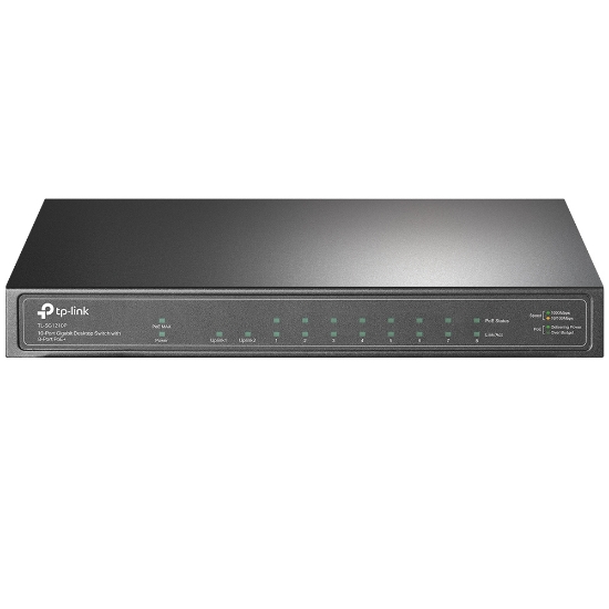 Picture of TP-Link TL-SG1210P network switch Unmanaged Gigabit Ethernet (10/100/1000) Power over Ethernet (PoE) Grey