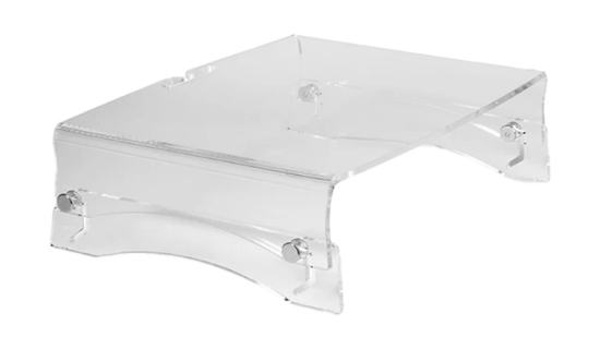 Picture of BakkerElkhuizen Q-riser 110 61 cm (24") Desk Transparent