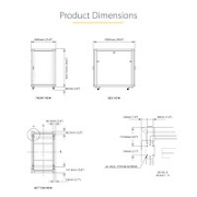 Picture of StarTech.com 4-Post 18U Server Rack Cabinet, Lockable 19" Data Rack Cabinet for Computer / AV / IT Equipment, Office / Home Network Rack with Casters & Adjustable Mounting Rails
