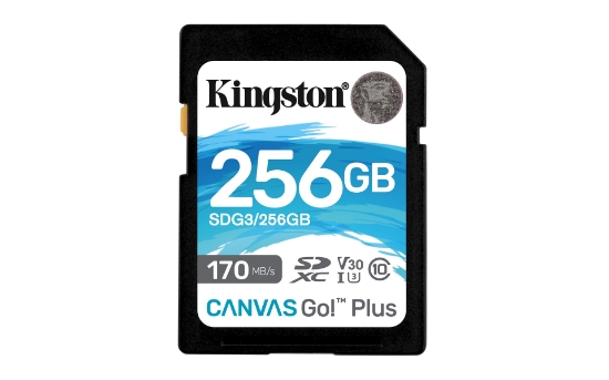 Picture of Kingston Technology Canvas Go! Plus 256GB SDXC Canvas Go Plus 170R C10 UHS-I U3 V30