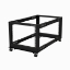 Picture of StarTech.com 4-Post 8U Mobile Open Frame Server Rack, Four Post 19in Network Rack with Wheels, Small Rolling Rack with Adjustable Depth for Computer/AV/Data/IT Equipment - Casters, Leveling Feet or Floor Mounting
