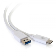 Picture of C2G 0.9m USB-C® to USB-A SuperSpeed USB 5Gbps Cable M/M - White