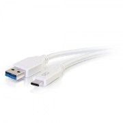 Picture of C2G 0.9m USB-C® to USB-A SuperSpeed USB 5Gbps Cable M/M - White