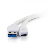 Picture of C2G 0.9m USB-C® to USB-A SuperSpeed USB 5Gbps Cable M/M - White