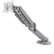 Picture of StarTech.com Desk Mount Dual Monitor Arm with USB & Audio - Desk Clamp VESA Mount for up to 32 inch Displays - 2x USB, 2x 3.5mm audio - Ergonomic Full Motion Dual Monitor Arm - Silver