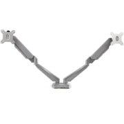 Picture of StarTech.com Desk Mount Dual Monitor Arm with USB & Audio - Desk Clamp VESA Mount for up to 32 inch Displays - 2x USB, 2x 3.5mm audio - Ergonomic Full Motion Dual Monitor Arm - Silver
