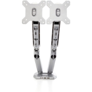 Picture of StarTech.com Desk Mount Dual Monitor Arm with USB & Audio - Desk Clamp VESA Mount for up to 32 inch Displays - 2x USB, 2x 3.5mm audio - Ergonomic Full Motion Dual Monitor Arm - Silver