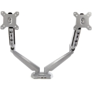 Picture of StarTech.com Desk Mount Dual Monitor Arm with USB & Audio - Desk Clamp VESA Mount for up to 32 inch Displays - 2x USB, 2x 3.5mm audio - Ergonomic Full Motion Dual Monitor Arm - Silver