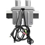 Picture of StarTech.com Desk Mount Dual Monitor Arm with USB & Audio - Desk Clamp VESA Mount for up to 32 inch Displays - 2x USB, 2x 3.5mm audio - Ergonomic Full Motion Dual Monitor Arm - Silver