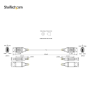Picture of StarTech.com 6ft (2m) VESA Certified DisplayPort 1.4 Cable - 8K 60Hz HDR10 - Ultra HD 4K 120Hz Video - DP 1.4 Cable / Cord - For Monitors/Displays - DisplayPort to DisplayPort Cable - M/M