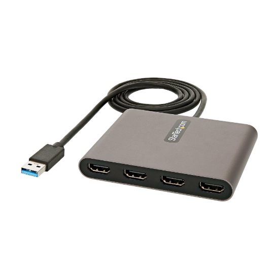 Picture of StarTech.com USB 3.0 to Quad HDMI Adapter, USB to 4x HDMI Monitor Converter for Windows (no support for macOS/ChromeOS/Linux) - TAA
