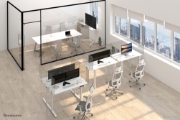 Picture of Neomounts NS-GLSPROTECT160 Safety screen with tempered glass - w 158 cm
