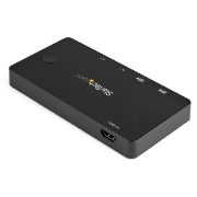 Picture of StarTech.com 2 Port USB C KVM Switch - 4K 60Hz HDMI - Compact Dual Port UHD USB Type C Desktop Mini KVM Switch with USB C Cables - Bus Powered - MacBook iPad Pro ThinkPad IdeaPad EliteBook