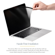 Picture of StarTech.com Laptop Privacy Screen for 13 inch MacBook Pro & MacBook Air - Magnetic Removable Security Filter - Blue Light Reducing Screen Protector 16:10 - Matte/Glossy - +/-30 Degree