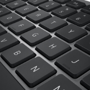 Picture of DELL KM7120W keyboard Mouse included Office RF Wireless + Bluetooth AZERTY Belgian Grey, Titanium