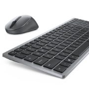 Picture of DELL KM7120W keyboard Mouse included Office RF Wireless + Bluetooth AZERTY Belgian Grey, Titanium