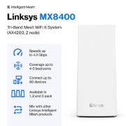Picture of Linksys Velop Whole Home Intelligent Mesh WiFi 6 (AX4200) System, Tri-Band, 2-pack