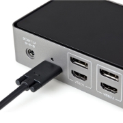 Picture of StarTech.com USB-C & USB-A Dock - Hybrid Universal Triple Monitor Laptop Docking Station DisplayPort & HDMI 4K 60Hz - 85W Power Delivery, 6x USB Hub, GbE, Audio - USB 3.1 Gen 2 10Gbps - TAA
