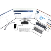 Picture of StarTech.com USB-C & USB-A Dock - Hybrid Universal Triple Monitor Laptop Docking Station DisplayPort & HDMI 4K 60Hz - 85W Power Delivery, 6x USB Hub, GbE, Audio - USB 3.1 Gen 2 10Gbps - TAA