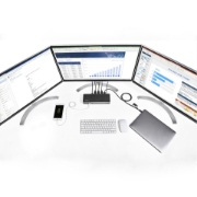 Picture of StarTech.com USB-C & USB-A Dock - Hybrid Universal Triple Monitor Laptop Docking Station DisplayPort & HDMI 4K 60Hz - 85W Power Delivery, 6x USB Hub, GbE, Audio - USB 3.1 Gen 2 10Gbps - TAA