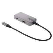 Picture of StarTech.com USB C Multiport Adapter - USB-C to 4K 60Hz HDMI 2.0, 100W Power Delivery Pass-through - 3-Port 10Gbps USB Hub - Portable USB Type-C Mini Docking Station - 10" (25cm) Cable