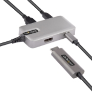Picture of StarTech.com USB C Multiport Adapter - USB-C to 4K 60Hz HDMI 2.0, 100W Power Delivery Pass-through - 3-Port 10Gbps USB Hub - Portable USB Type-C Mini Docking Station - 10" (25cm) Cable