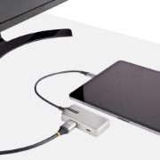 Picture of StarTech.com USB C Multiport Adapter - USB-C to 4K 60Hz HDMI 2.0, 100W Power Delivery Pass-through - 3-Port 10Gbps USB Hub - Portable USB Type-C Mini Docking Station - 10" (25cm) Cable