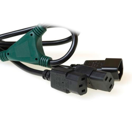 Picture of ACT Powercord split cable C14 to 2 x C13 1.80 m