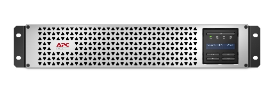 Picture of APC Smart-UPS, Line Interactive, 750VA, Lithium-ion, Rack/Tower, 2U, 230V, 6x IEC C13 outlets, SmartConnect Port+SmartSlot, Short Depth, AVR, LCD