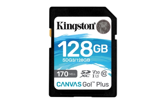 Picture of Kingston Technology Canvas Go! Plus 128GB SDXC Canvas Go Plus 170R C10 UHS-I U3 V30