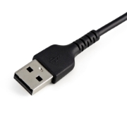 Picture of StarTech.com 12inch (30cm) Durable Black USB-A to Lightning Cable - Heavy Duty Rugged Aramid Fiber USB Type A to Lightning Charger/Sync Power Cord - Apple MFi Certified iPad/iPhone 12