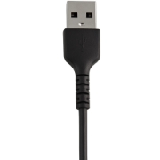 Picture of StarTech.com 12inch (30cm) Durable Black USB-A to Lightning Cable - Heavy Duty Rugged Aramid Fiber USB Type A to Lightning Charger/Sync Power Cord - Apple MFi Certified iPad/iPhone 12