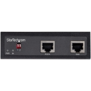 Picture of StarTech.com Industrial Gigabit PoE Splitter - 90W High Speed Power over Ethernet PoE+++ Splitter - 12-48V DC Splitter 802.3bt - LAN/RJ45 Ultra PoE to DC Adapter - -40C to +75C